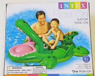 Inflatable Intex 2013 Open Mouth Alligator Ride On Pool Toy