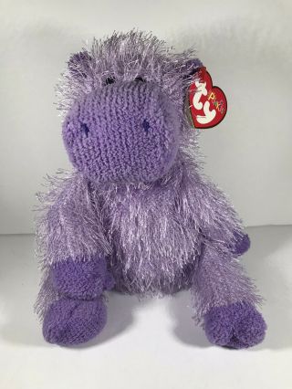 Ty Punkies " Slim " The Purple Hippo Plush Stuffed Animal Toy With Tags