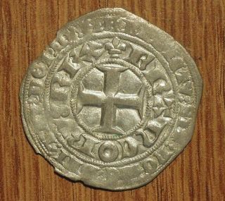 Charles V of France AR Blanc - Medieval Silver Coin 2