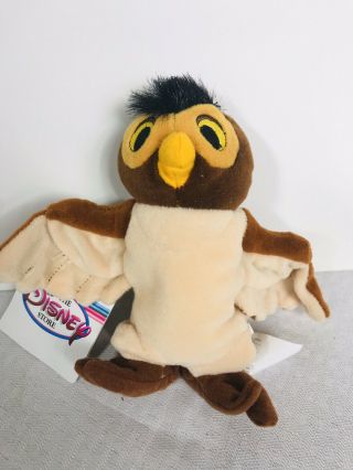 Retired Disney Store Mini Bean Bag Winnie The Pooh Owl 8” Beanie Plush Toy Nwt