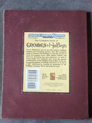 2nd Edition 1993 AD&D: The Complete Book of Gnomes & Halflings 2