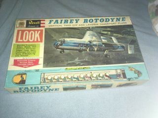 Revell 1/78 Scale Fairey Rotodyne Model Kit H - 185:198 1961 Instructions Stickers
