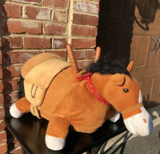 Waliki Bouncy Horse Hopper Brown Inflatable Jumping Horse Ride on Rubber 3