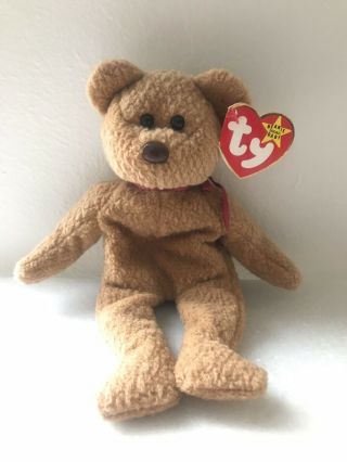 Extremely Rare 1st Edition Curly Beanie Baby 1993/pvc Pellets/errors