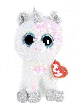 Ty Beanie Boos Flippables 6 " Diamond Color Changing Sequins Unicorn Plush Mwmts