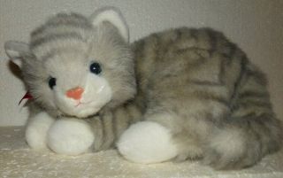 Ty Beanie Classic Plush Kitty Cat Al E Cat Gray White Stripe Soft 1995