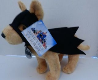 Batman Dog With Black Cape Plush Stuffed Animal Toy Dc Comics Six Flags Tags