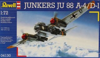 Revell 1:72 Junkers Ju - 88 Ju88 A - 4 D - 1 Plastic Aircraft Model Kit 04130u