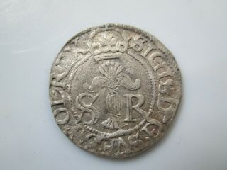 Sweden Medieval Silver Coin,  Sigismund 1/2 öre 1598 Stockholm