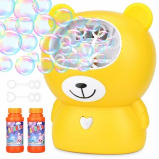 Amagoing Rechargeable Bubble Machine,  Automatic Bubble Blower For Kids With Bubb