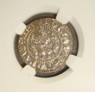 Ad 1198 - 1219 Armenia,  Levon I Medieval Silver Tram Ngc Ms62
