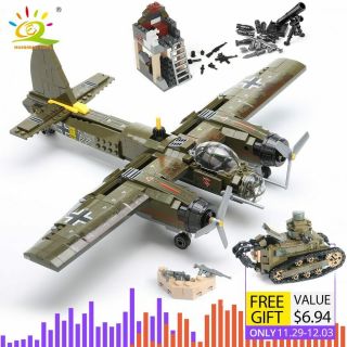 559pcs Military Ju - 88 Bombing Plane Building Block Aircraft Army Weapon,  Gift