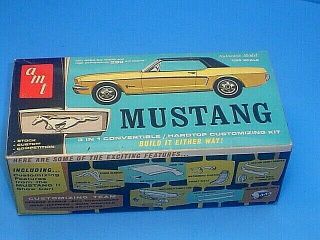 Vintage Amt Mustang 3 In 1 Model Kit 1:25 Box Only