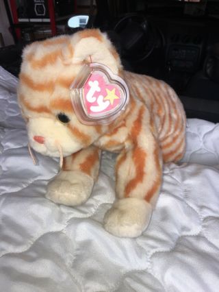 Ty Amber The Cat Beanie Buddy - With Tag