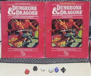 Dungeons & Dragons Basic Rules Set 1 1983 Box With Manuals And Dice Tsr 1011