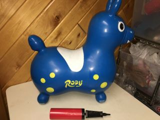 Ledraplastic Blue Rody Bouncy Bounce Horse Gross Motor Preschool W Pump
