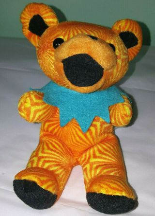 Grateful Dead Ashbury Dancing Bear Bean Plush Small Nwt Collectible Orange Toy