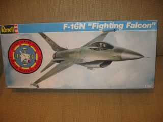 Vintage Revell 1/32 Scale F - 16n " Fighting Falcon " Fighter Kit,  C1987: Mib