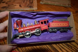 Ahm Jw Bowker Steam Locomotive 2 - 4 - 0 & Tender V&t Railroad Ho Scale