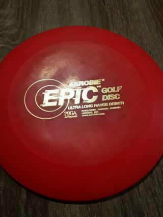 Aerobie Epic Golf Disc Ultra Long Range Driver Red Pdga Approved 166 - 169