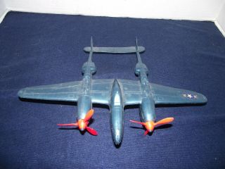 Vintage Plastic Military Black Widow Airplane