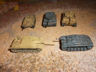 5 Dragon Pocket Army TANKS Tiger I JagdPanther Stug III Cando 1:144 military 2