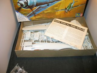 REVELL FOCKE WULF 190D KIT H - 215 OPEN BOX PARTS ARE FACTORY BAGGED 1:32 SCALE 3