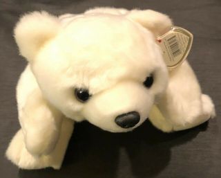 Ty Chilly The Polar Bear Beanie Buddy With Tag Protector