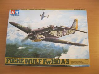 Tamiya 1/48 Focke Wulf Fw 190 A - 3 61037 Plastic Model Kit W/extras