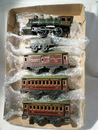 Set Of Karl Bub Bing O Gauge Metal Trains Passenger Cars