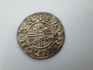 ENGLAND 11 century Anglo - Saxon penny,  Cnut,  Pointed Helmet,  BRYNINC ON LYN 2