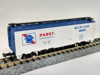Pabst Blue Ribbon Beer Refrigerator Reefer Car N Scale Model Power White Brewery