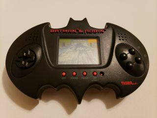 1997 Batman and Robin LCD Handheld Game By Tiger with Figure 2