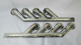 Vintage Set Of Plastic Side Pipes For A Murray Fire Ball Pedal Car