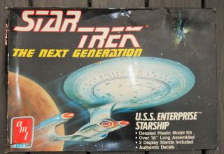 1988 Amt Ertl Star Trek Model Kit Star Trek Uss Enterprise Starship
