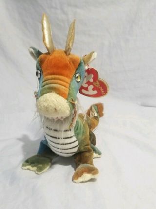 Ty Beanie Baby - The Dragon Chinese Zodiac (10.  5 Inch) - Mwmts Stuffed Animal