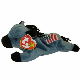 Ty Beanie Baby - Lefty The Donkey (release - 4th Gen Hang Tag) (8 Inch)