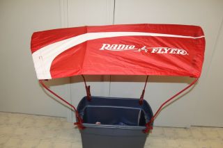 Radio Flyer Removable Clamp On Wagon Canopy Red Sun Shade Uv Protection