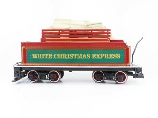 G Scale Bachmann White Christmas Express Tender 1225 W/ Wood Load Rtr Model