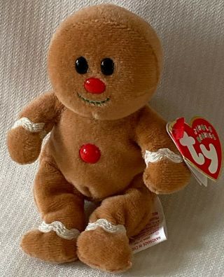 Ty Jingle Beanies Gingerbread Man Sweeter With Tag Beanie Baby Ornament