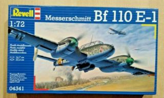 48 - 04341 Revell 1/72nd Scale Messerscmitt Bf 110e - 1 Plastic Model Kit