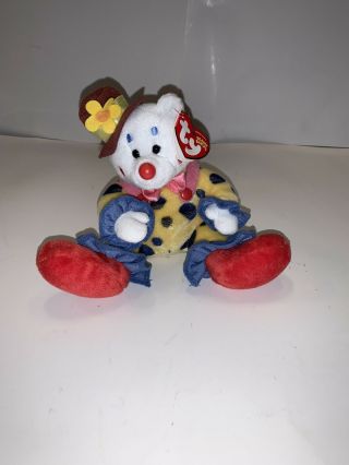 Ty Beanie Baby Juggles The Clown Bear (8 Inch) Dob 10/09/2004