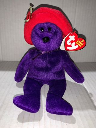 Ty Beanie Babies Ruby The Bear (red Hat Society) 2005 With Tag