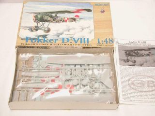 1/48 Eduard Wwi Fokker D.  Viii German Fighter Plastic Scale Model Kit Complete