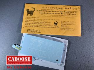 Black Cat Publishing Ho Scale Decals For Cnr 40 