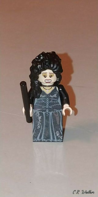 Lego Bellatrix Lestrange Minifigure From The Burrow 4840 With Magic Wand