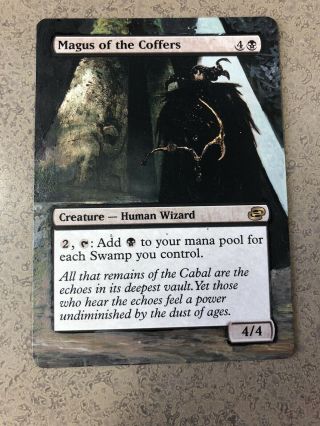 Mtg Magus Of The Coffers Altered Hand Painted Magic Full Border