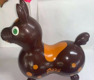 Vintage Ledra Plastic Brown 1984 Rody Horse Ride On Bouncing Toddler Pony Italy 2