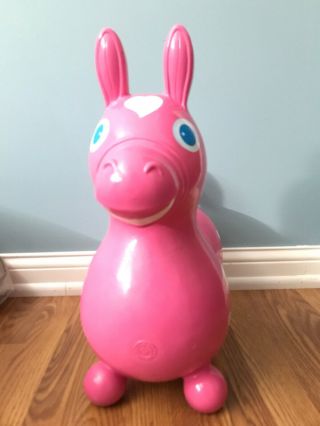 RODY HORSE CHILD ' S RIDING TOY IN PINK 2