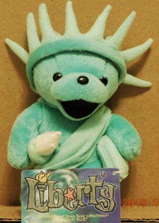 Grateful Dead Bear “liberty“ 7 Inch W/tags But Without Clear Case